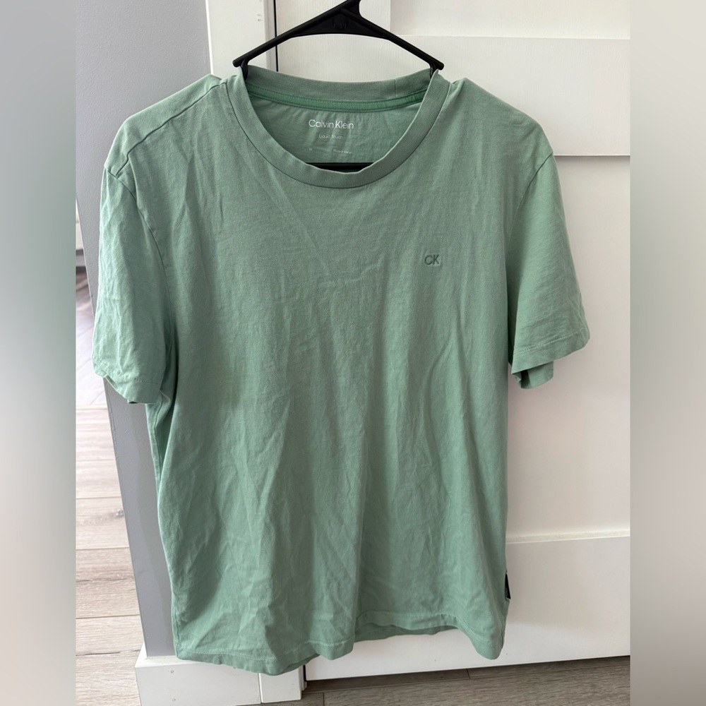 Calvin Klein Men's Mint Green Tee